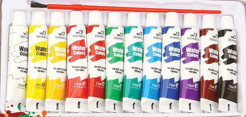 Box of water-based paint (gouache)