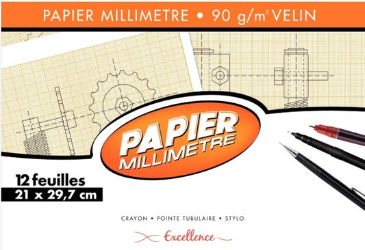 Pochette de papier millimétré